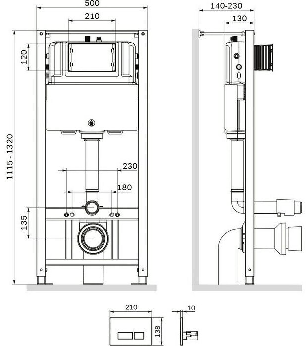 AM.PM рамная инсталляция I012704.7001 купить,NaN