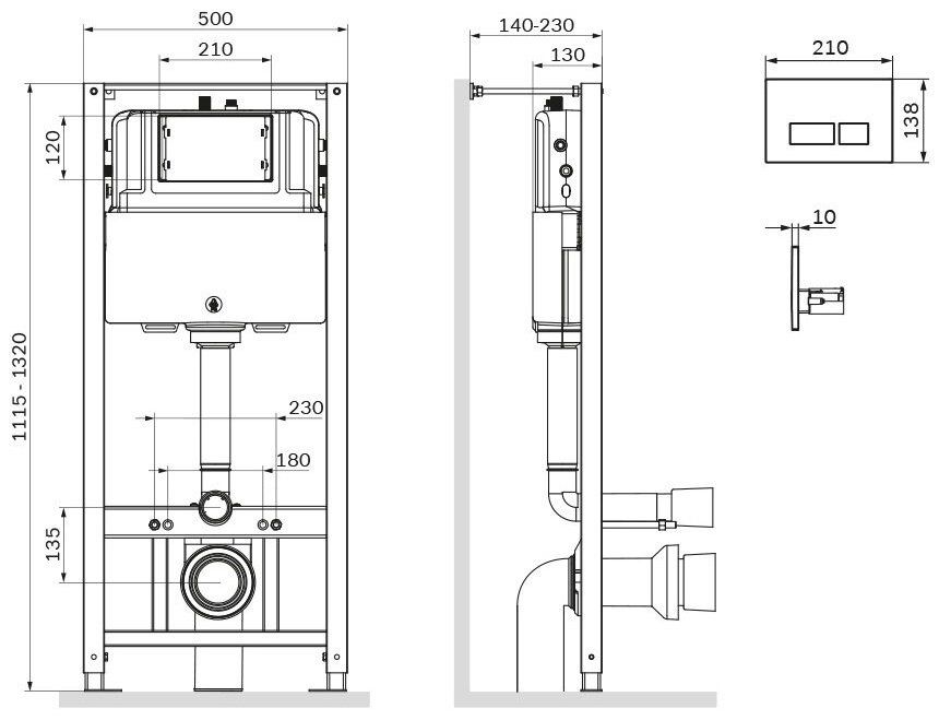 AM.PM рамная инсталляция I012704.7051 купить,0