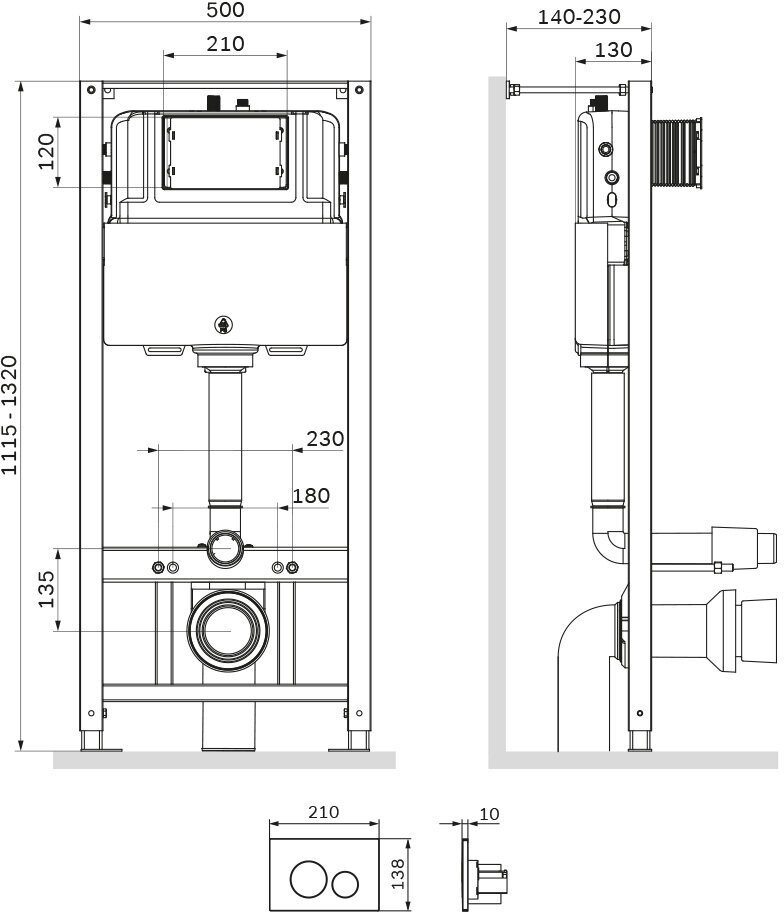 AM.PM рамная инсталляция I012704.9051 купить,NaN
