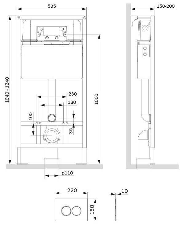 AM.PM рамная инсталляция I012707.0151 ProC купить,NaN