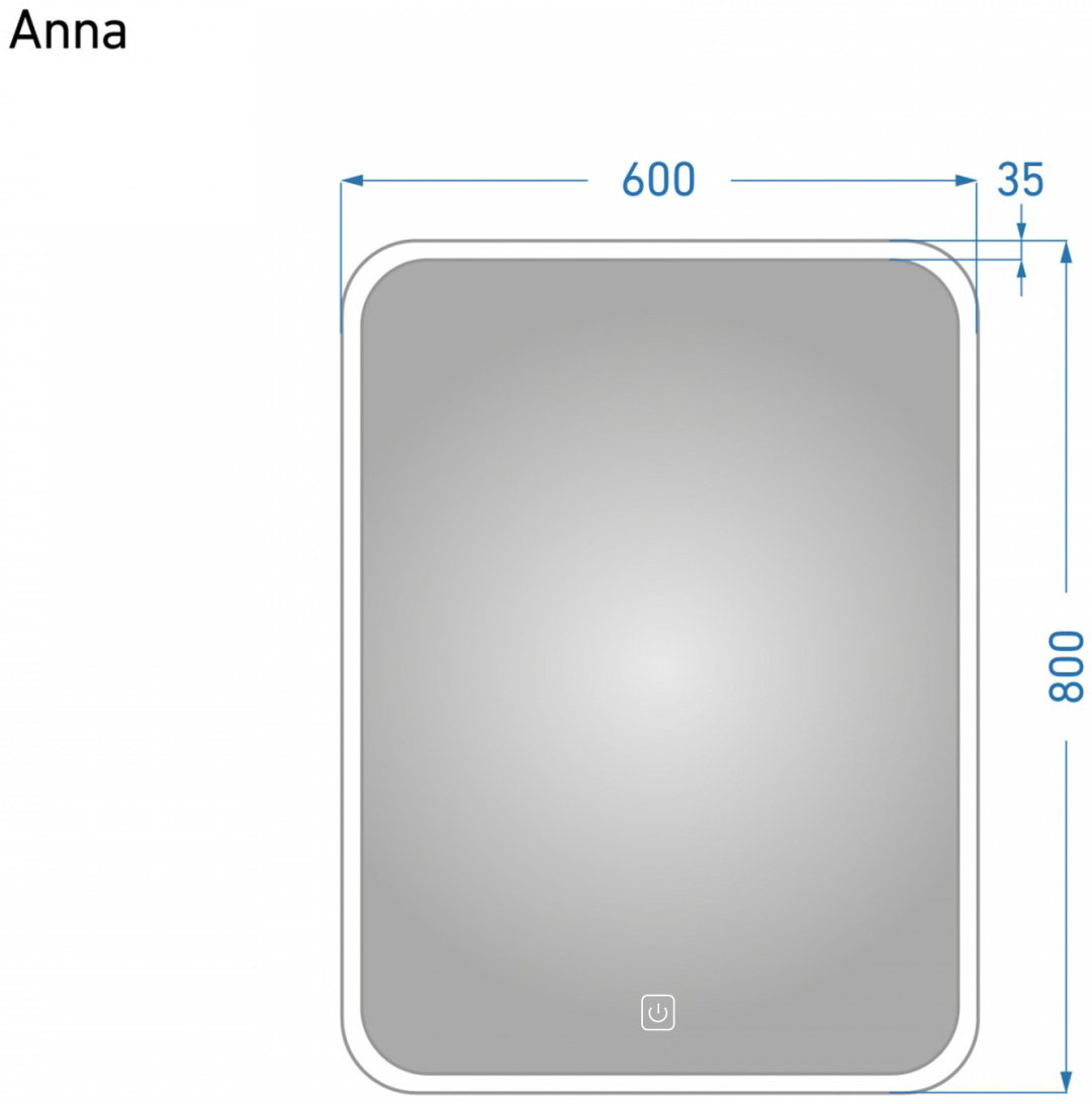 Зеркало настенное Alavann Anna 60 ПЗ20-4300-0600-00 60x80см купить,94800