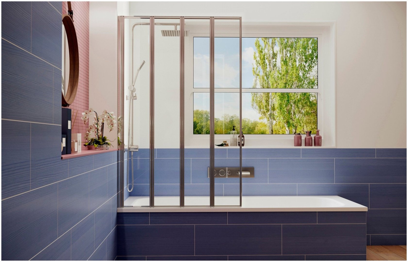Душевая шторка Ambassador Bath Screens 16041110L складная, левая купить,NaN