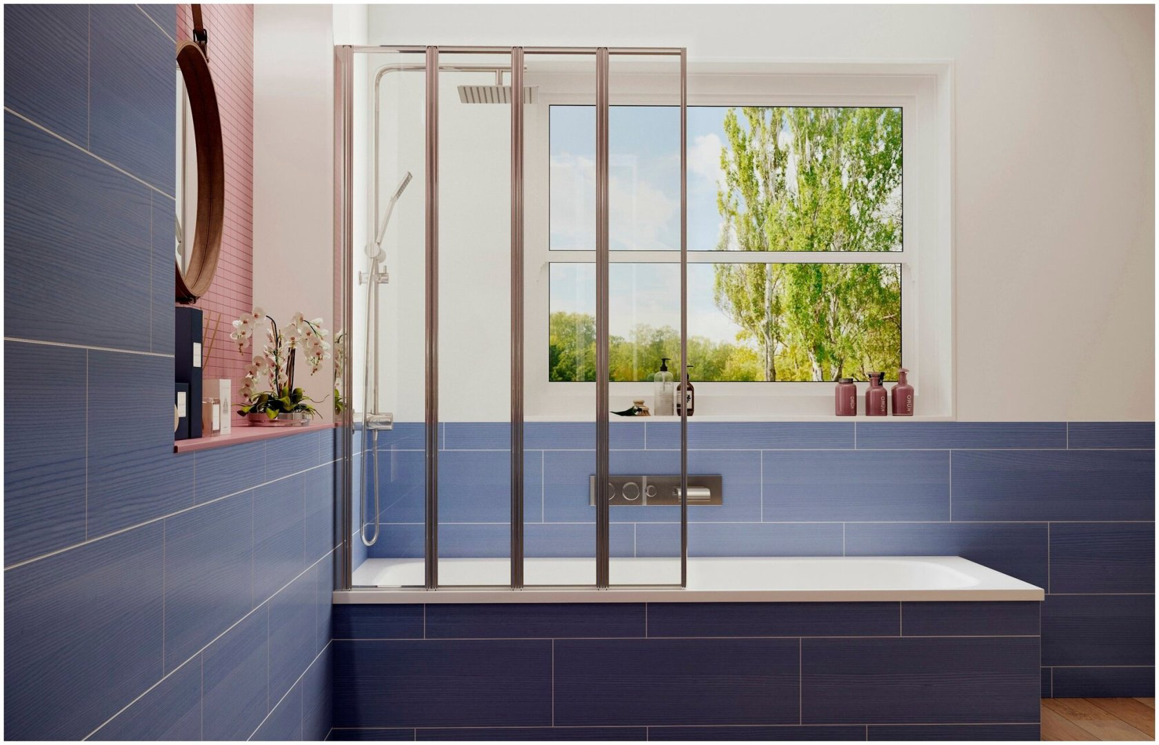 Душевая шторка Ambassador Bath Screens 16041110L складная, левая купить,NaN