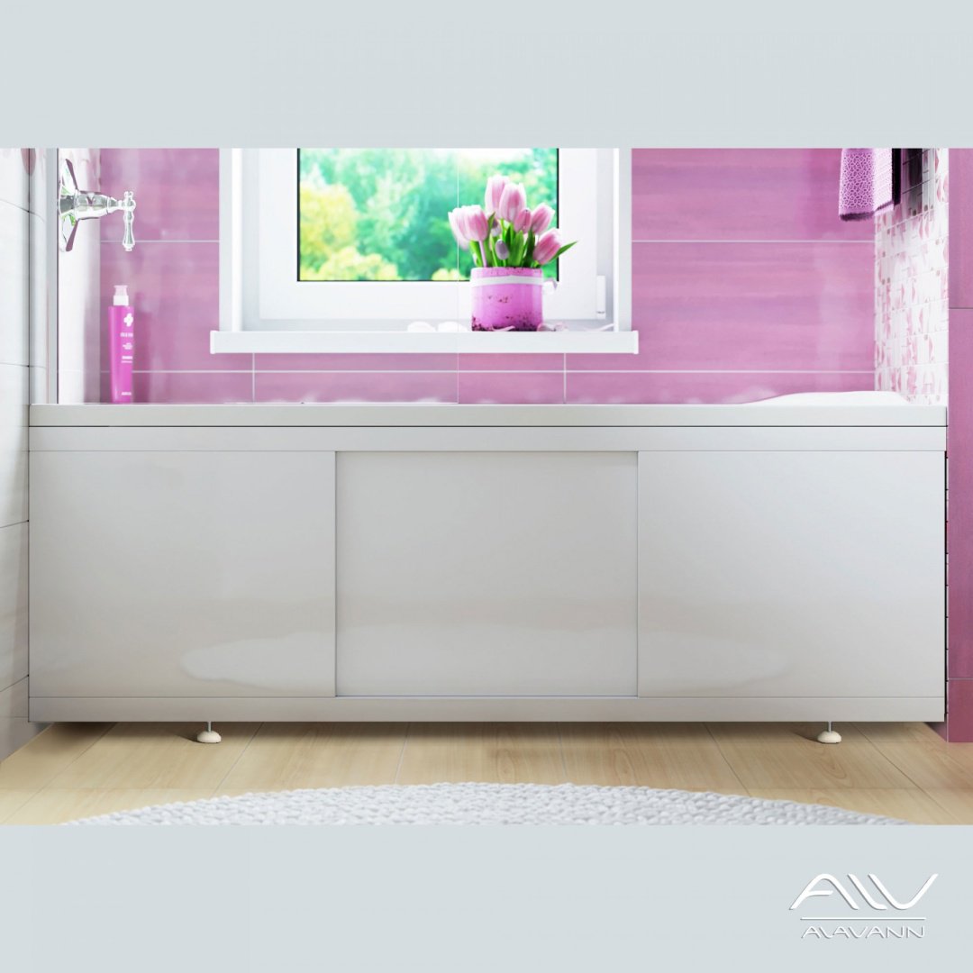 Экран под ванну Alavann 1,8 м МДФ Crystal купе 180x52 см без ножек