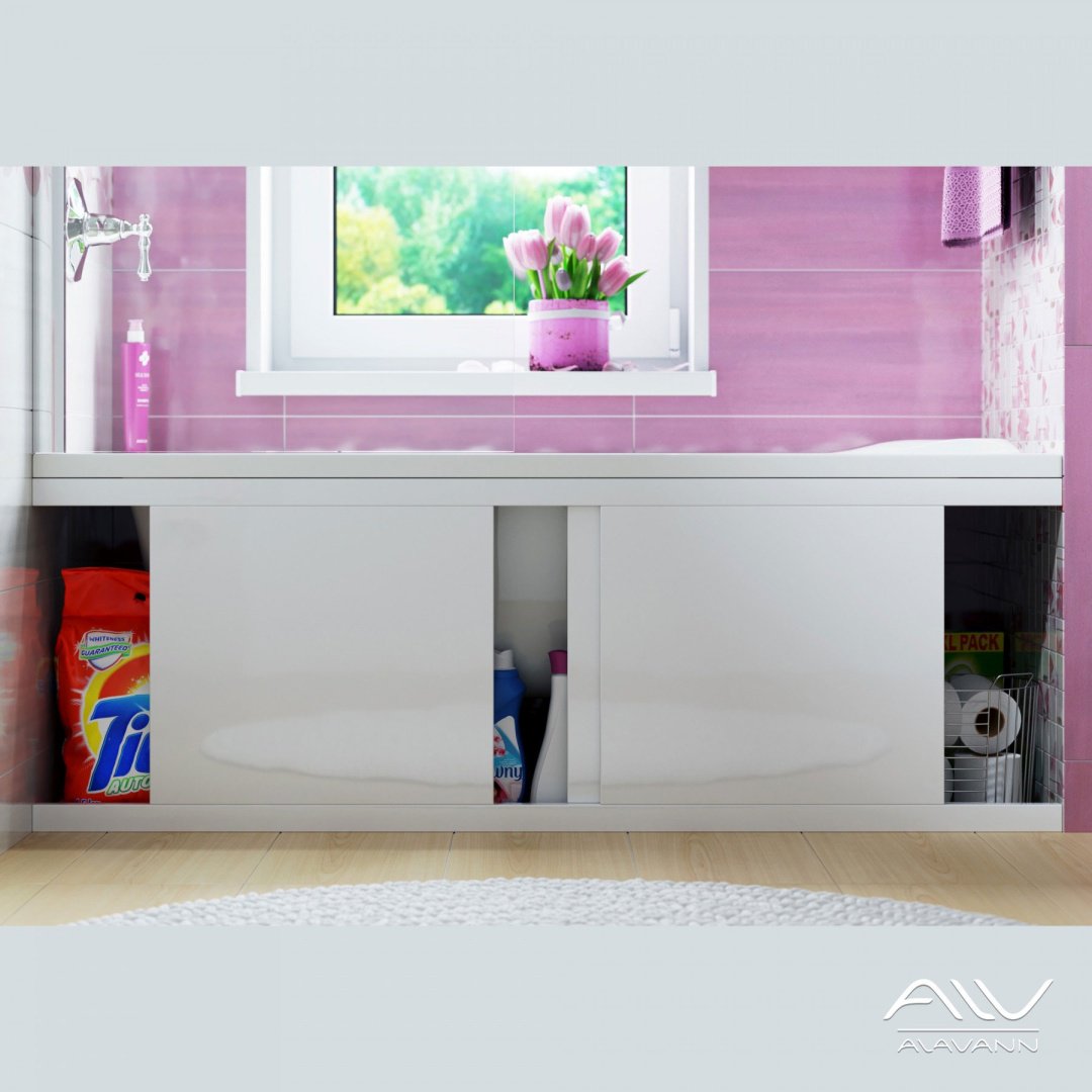 Экран под ванну Alavann 1,8 м МДФ Crystal купе 180x52 см без ножек купить,0