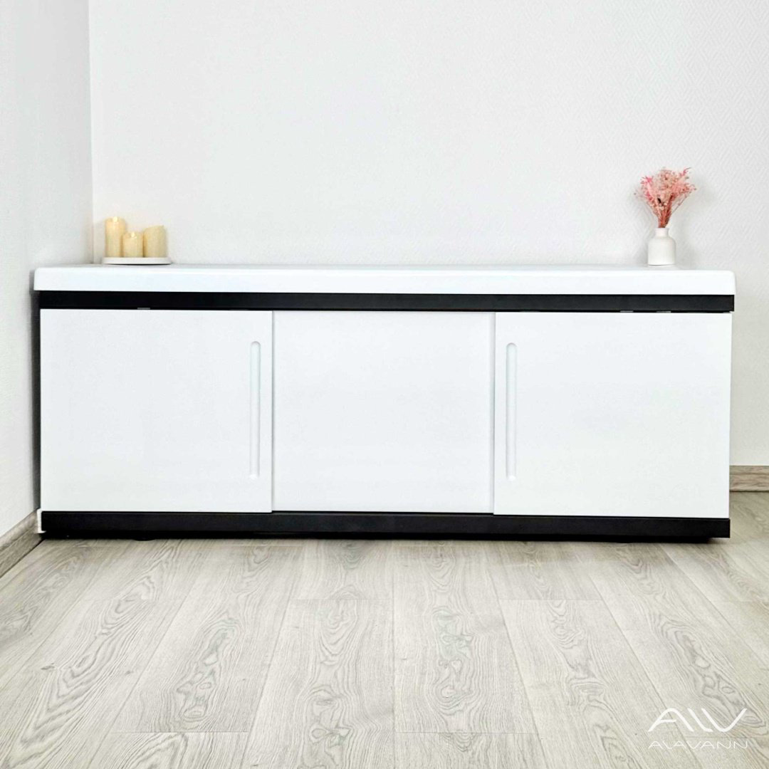 Экран под ванну Alavann Alt Black 1,7 167x53.5 см на ножках купить,126500