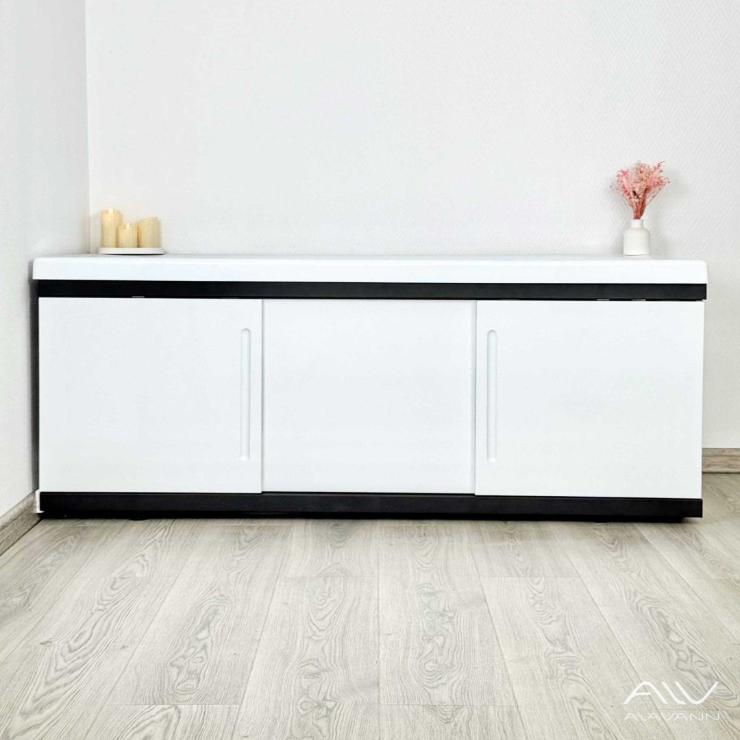 Экран под ванну Alavann Alt Black 1,8 177x53.5 см на ножках