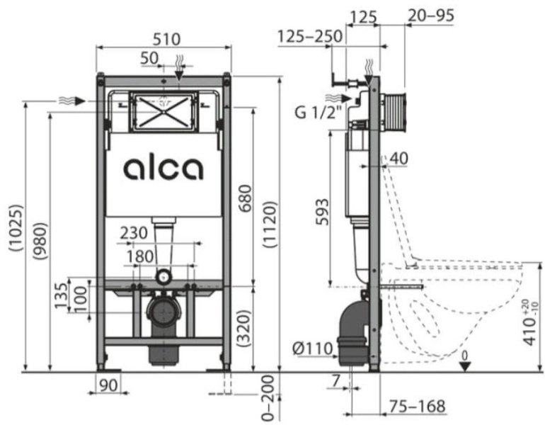Alca комплект для смыва AM101/1120-4:1 RU M578-0001 купить,264471