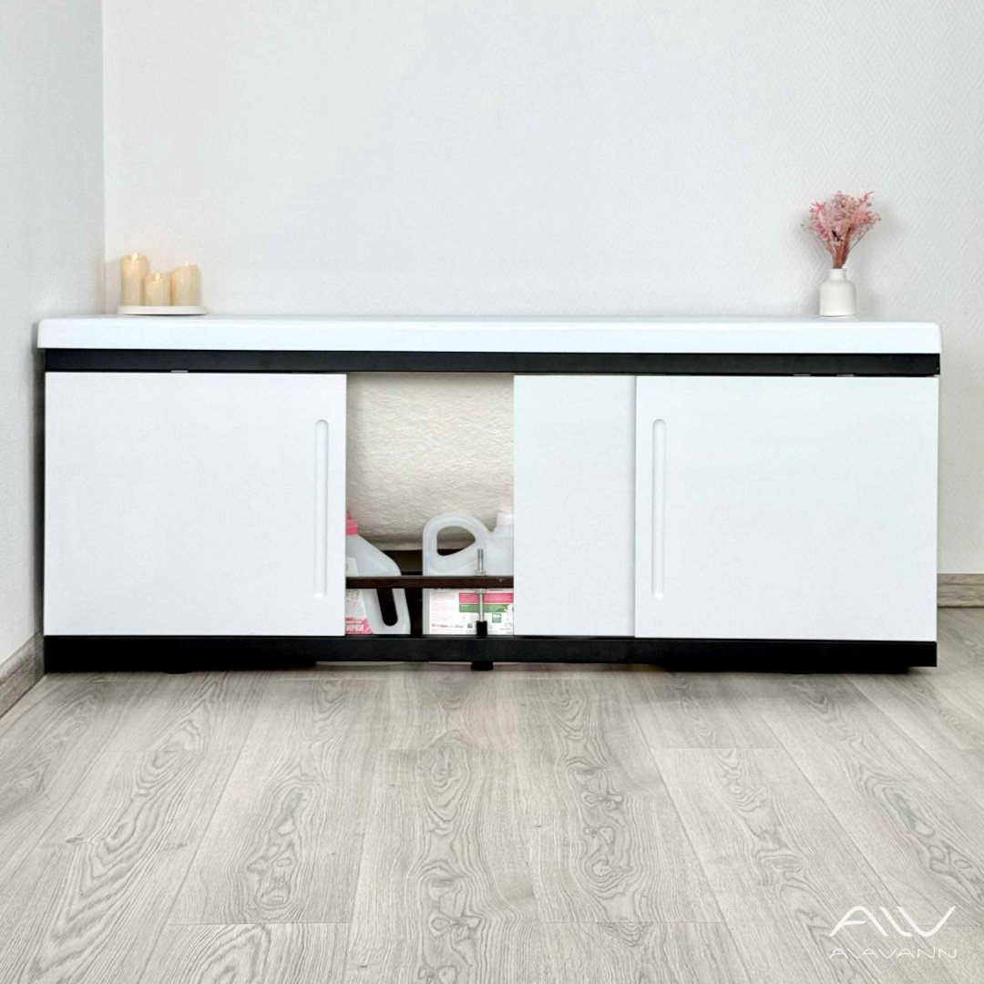 Экран под ванну Alavann Alt Black 1,8 177x53.5 см на ножках купить,139900