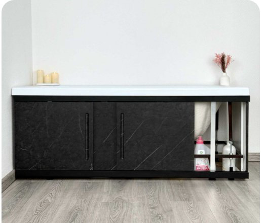 Экран под ванну Alavann Alt Black 150x60 см на ножках купить,115000