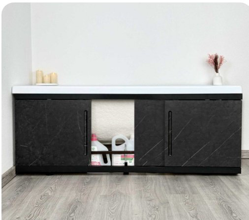 Экран под ванну Alavann Alt Black 150x60 см на ножках купить,115000