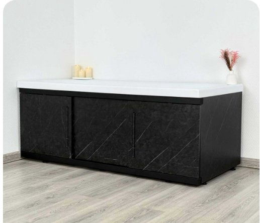 Экран под ванну Alavann Alt Black 150x60 см на ножках купить,115000