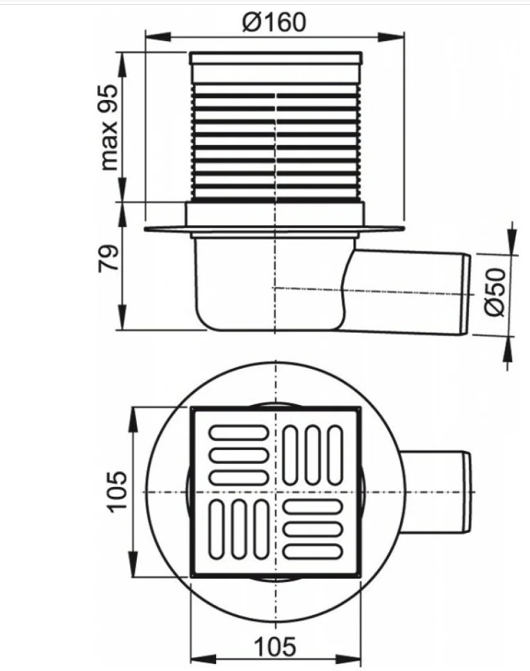 Alca трап APV31 (50х16 см) купить,20900