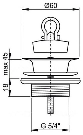 Alcadrain донный клапан без перелива A439 (6х1 см) купить,20300