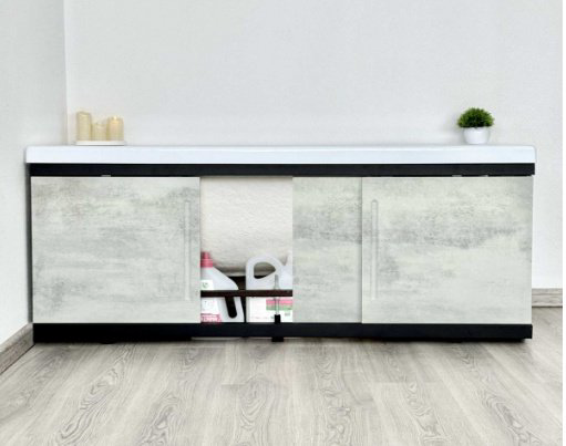 Экран под ванну Alavann Alt Black 150x60 см на ножках купить,118852