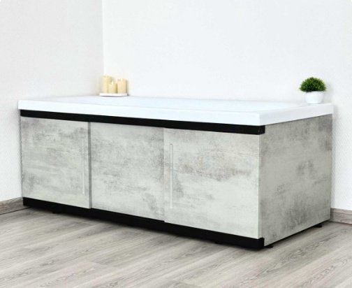 Экран под ванну Alavann Alt Black 150x60 см на ножках купить,118852