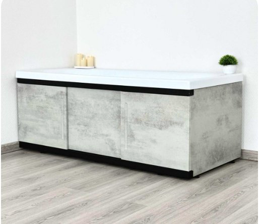 Экран под ванну Alavann Alt Black 150x60 см на ножках купить,118852