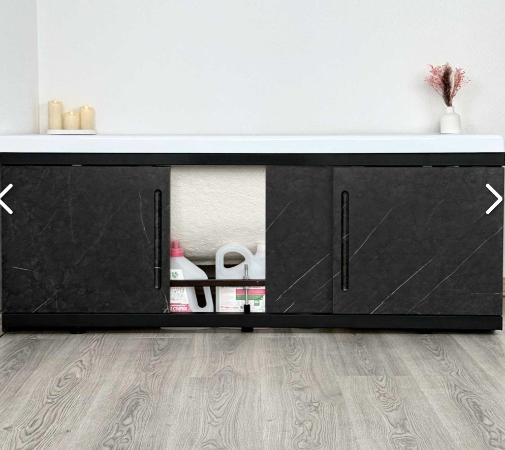 Экран под ванну Alavann Alt Black 170 170x60 см на ножках купить,0