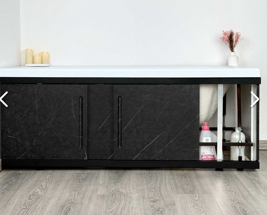 Экран под ванну Alavann Alt Black 170 170x60 см на ножках купить,99500
