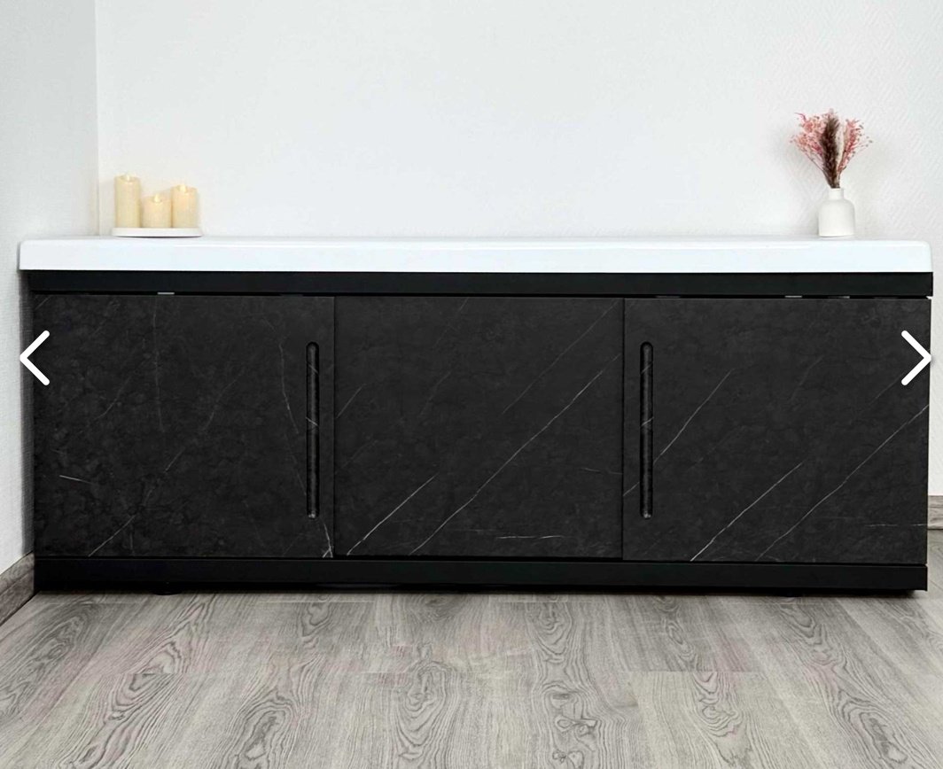 Экран под ванну Alavann Alt Black 170 170x60 см на ножках купить,0