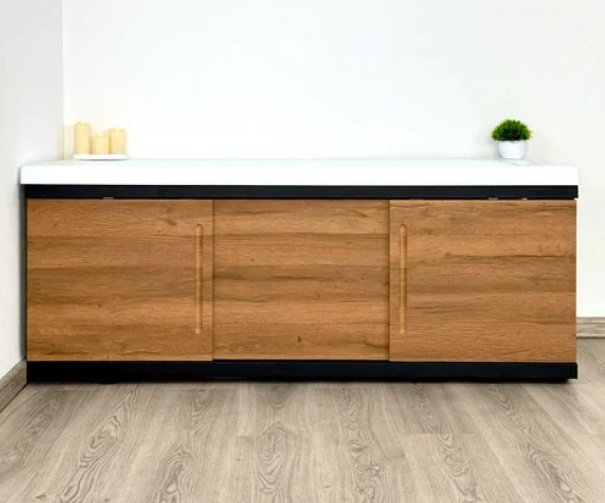 Экран под ванну Alavann Alt Black 170x53 см на ножках - ForteMarket Экран под ванну Alavann Alt Black 170x53 см на ножках купить,0