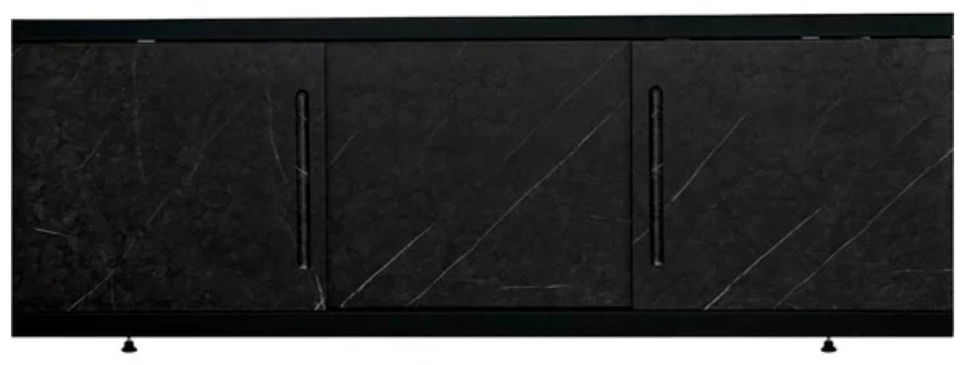 Экран под ванну Alavann Alt Black 180x53 см на ножках