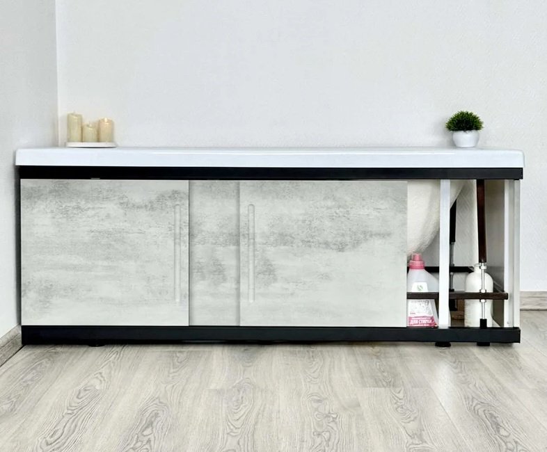 Экран под ванну Alavann Alt Black 180x53 см на ножках - ForteMarket Экран под ванну Alavann Alt Black 180x53 см на ножках купить,0