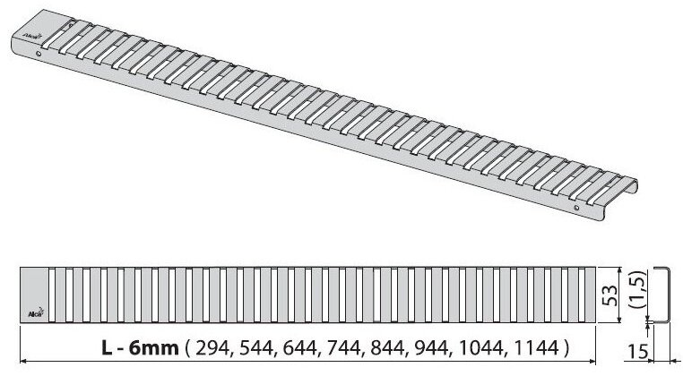 Alcadrain трап LINE-650L (53х644 см) купить,67700