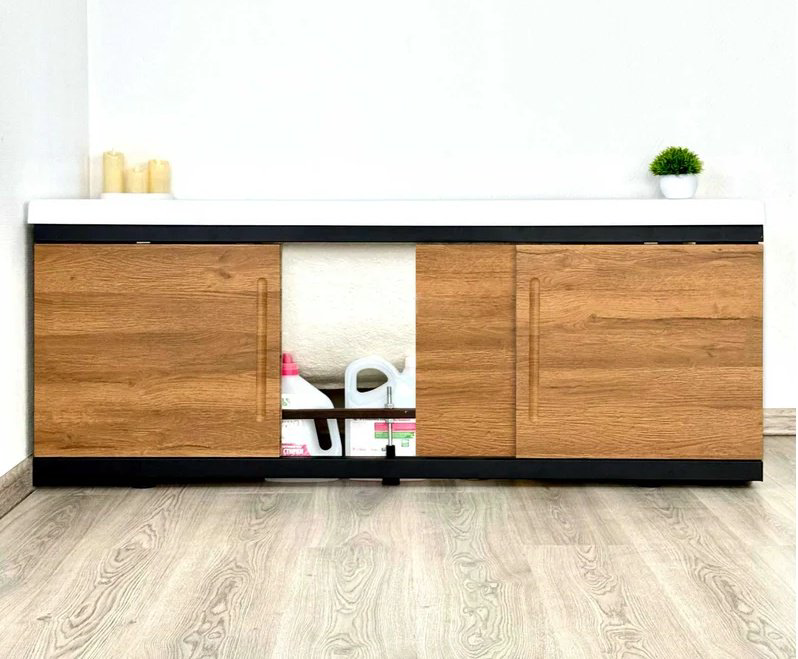 Экран под ванну Alavann Alt Black 180x53 см на ножках купить,143800