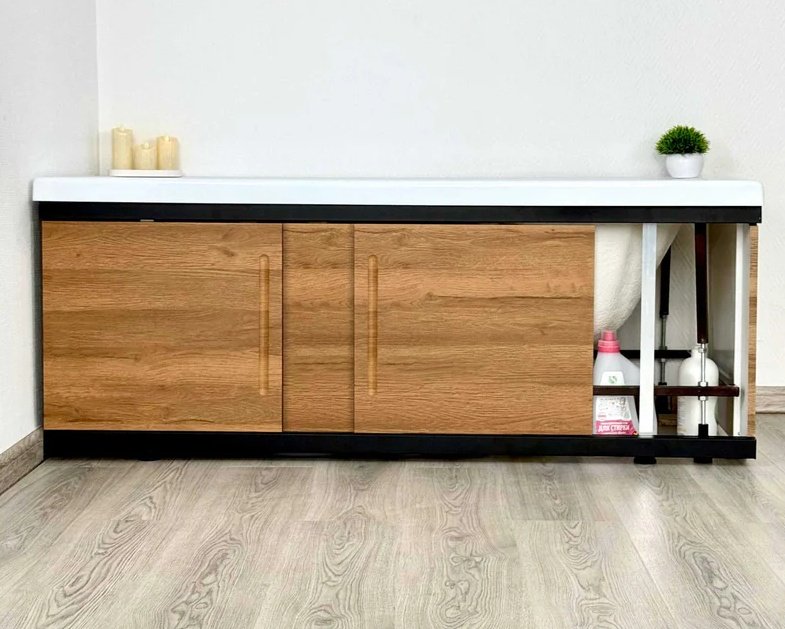 Экран под ванну Alavann Alt Black 180x53 см на ножках - ForteMarket Экран под ванну Alavann Alt Black 180x53 см на ножках купить,0
