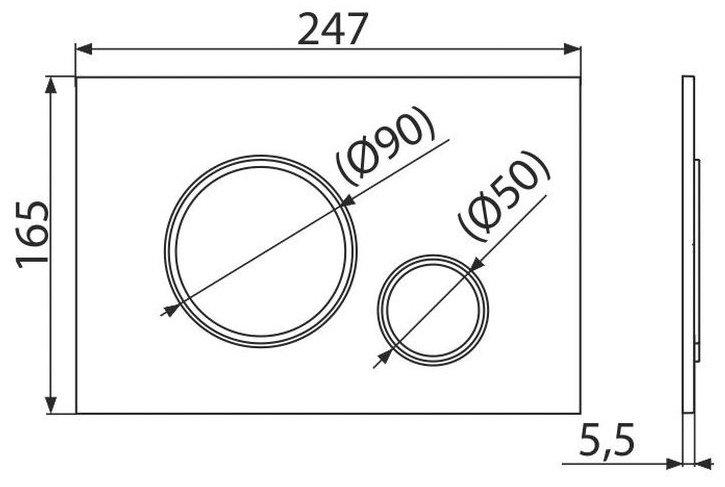 Alcaplast кнопка управления для скрытых систем инсталяции M770 купить,NaN