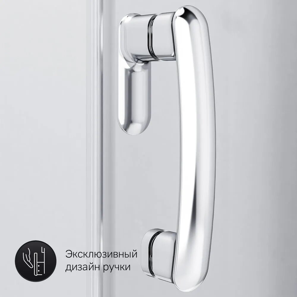 Душевое ограждение AM.PM двухстенное W83G-333-095CT, 950х1900 мм купить,NaN