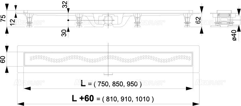 Alcaplast трап APZ10-650M (6 х 65 см) купить,131600