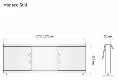 Экран под ванну Alavann Monaco still 150x53 см на ножках купить,115408