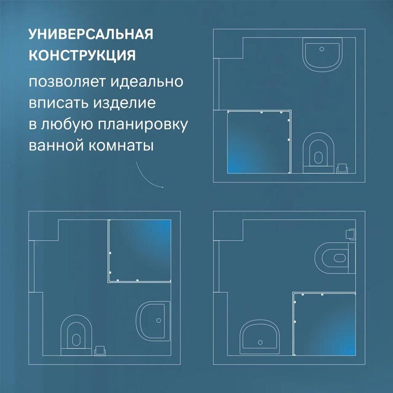 Душевое ограждение AM.PM двухстенное W84G-403-9090-BТ, 900х2000 мм купить,0