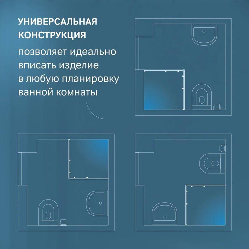 Душевое ограждение AM.PM двухстенное W84G-403-9090-BТ, 900х2000 мм купить,NaN
