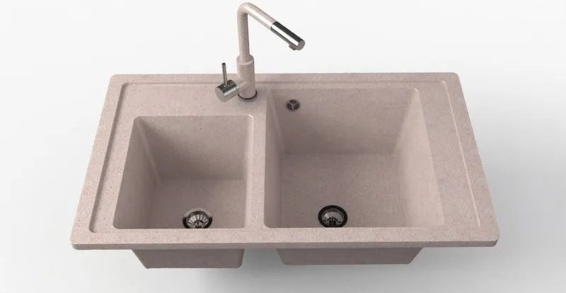 Кухонная мойка Avina G-50 врезная мраморная крошка, бежевый
