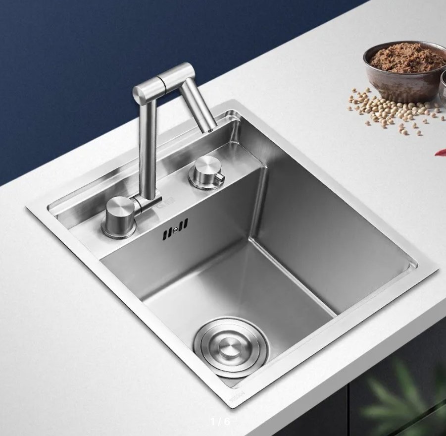 Кухонная мойка Avina HM 5050 satin (3.0&#43;1.2 MM) накладная 50х50х22 см, нержавеющая сталь, тон алюминиум