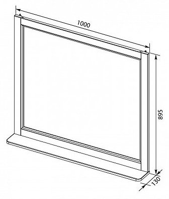 Зеркало настенное Aquanet 100x13 см - ForteMarket Зеркало настенное Aquanet 100x13 см купить,0