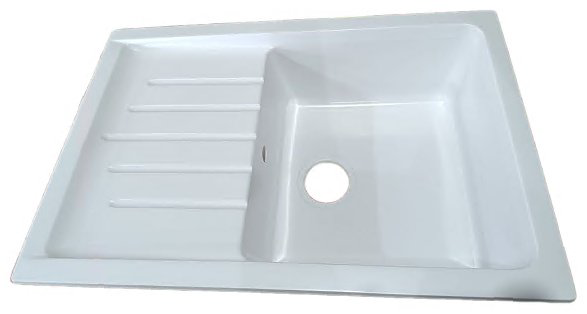 Кухонная мойка Avina K0000109949 накладная 75х49.5х20 см, искусственный камень, тон белый купить,NaN