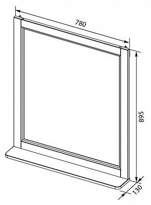 Зеркало настенное Aquanet Бостон М 80x89.5см купить,131600