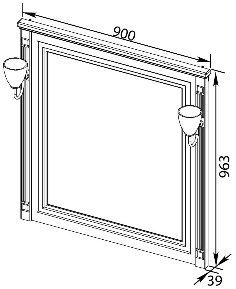 Зеркало настенное Aquanet 90x96 см - ForteMarket Зеркало настенное Aquanet 90x96 см купить,0