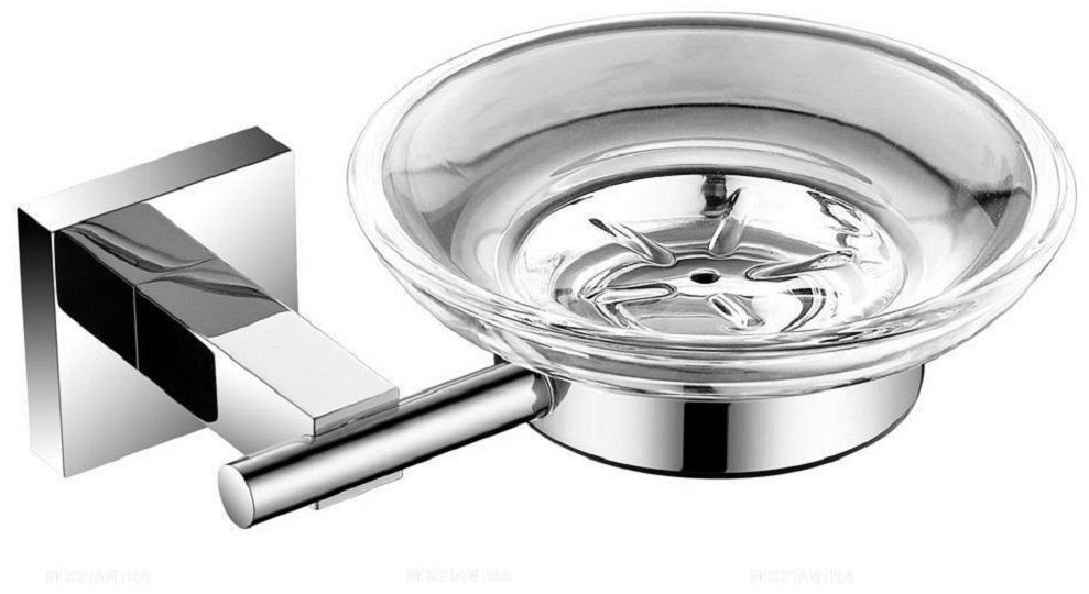 Aquanet мыльница 6185 1 шт, металл, стекло