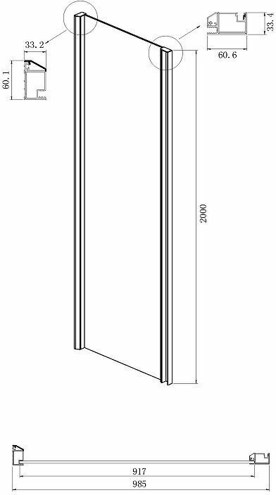 Душевое ограждение Ambassador двухстенное Intense 110021101IX-100IX, 1200х2000 мм купить,NaN