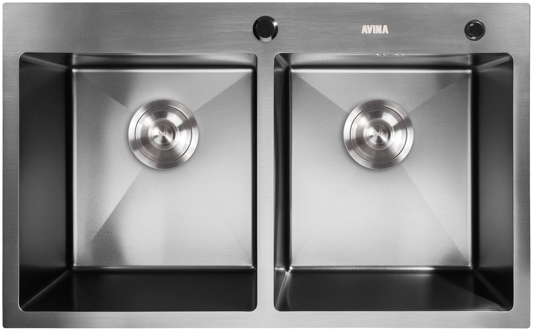 Кухонная мойка Avina врезная HM 78*48/2 black 78x23 черный купить,NaN
