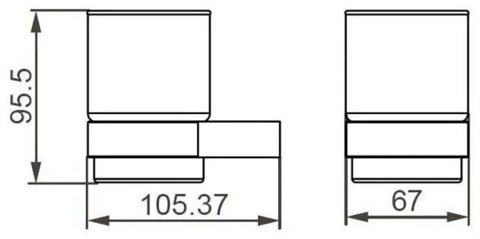 Aquanet стакан 5684MB 1 шт, металл, стекло купить,NaN