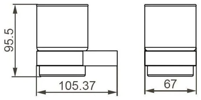 Aquanet стакан 5684MB 1 шт, металл, стекло купить,NaN