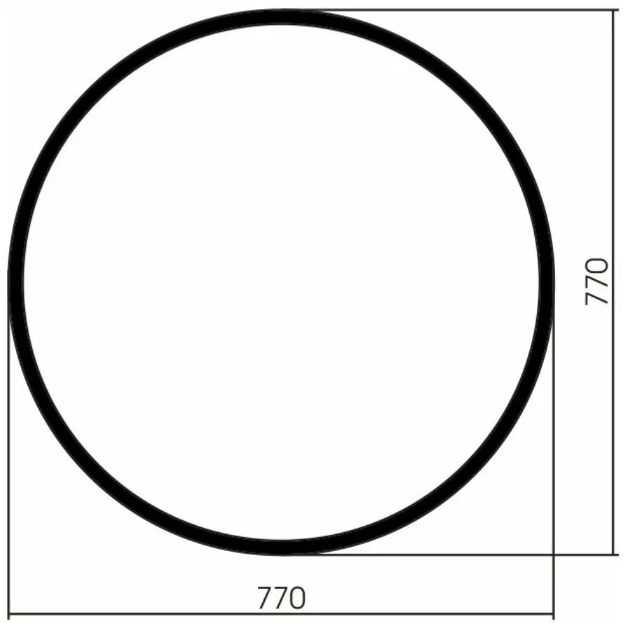 Зеркало настенное Azario 77x77 см - ForteMarket Зеркало настенное Azario 77x77 см купить,0