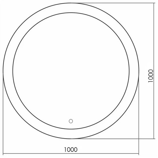 Зеркало настенное Azario 100x100 см купить,0