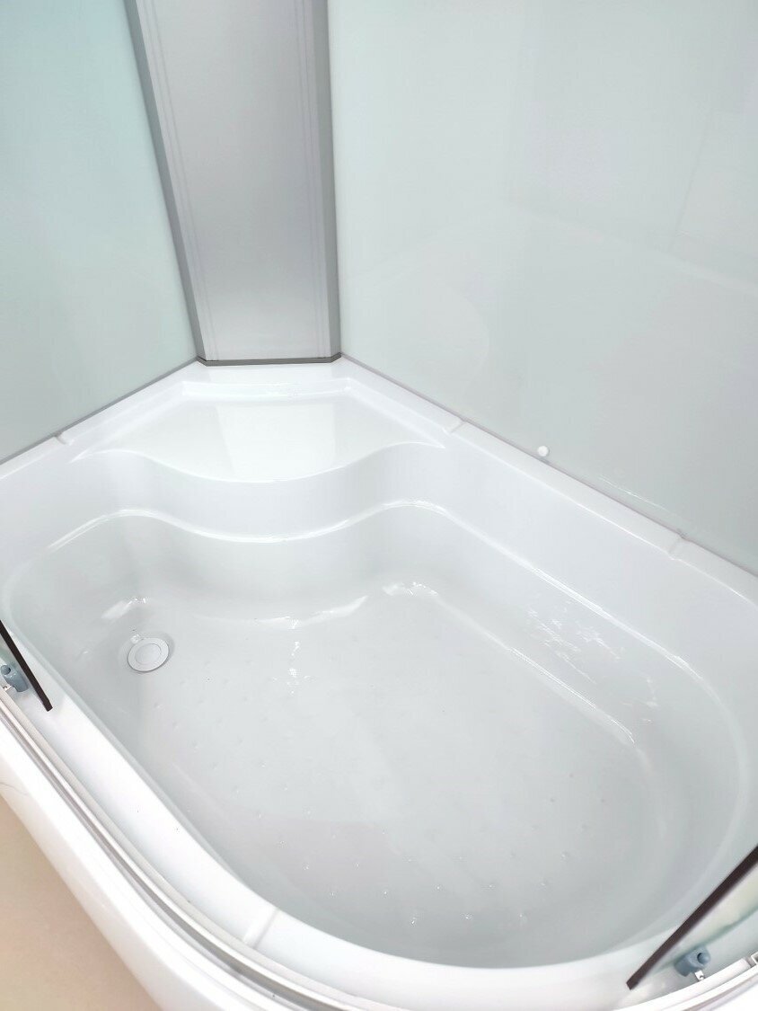 Душевая кабина Aquapulse 4006B L fabric white (220х80 см), высокий поддон